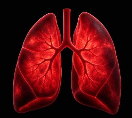 PULMONA app icon: illuminated lungs